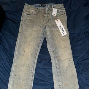 purple jeans